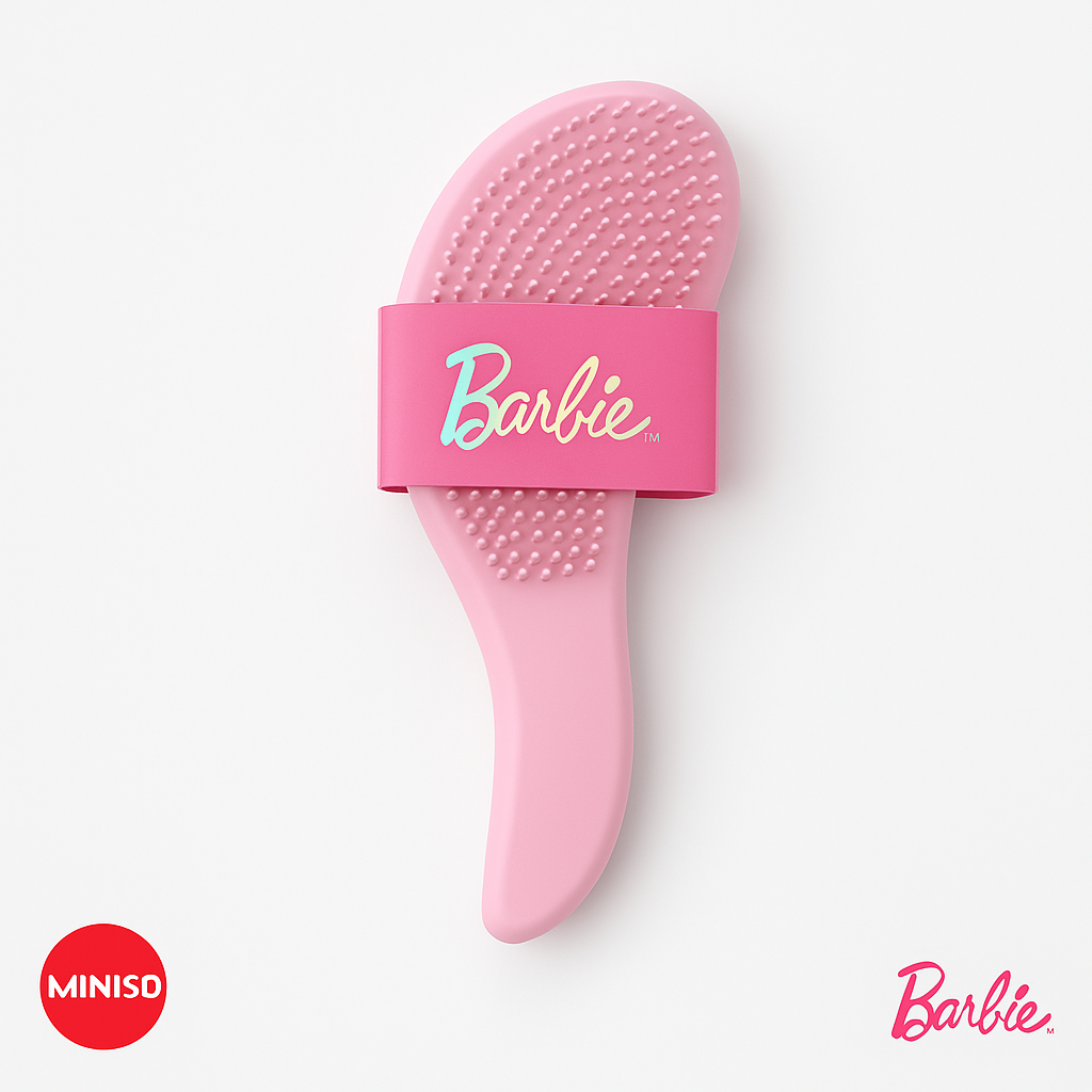 Barbie ? MINISO HAIR Brush ? MINISO x Barbie Kawaii Glitter Pink Hairbrush Comb Wet Brush  main image 4
