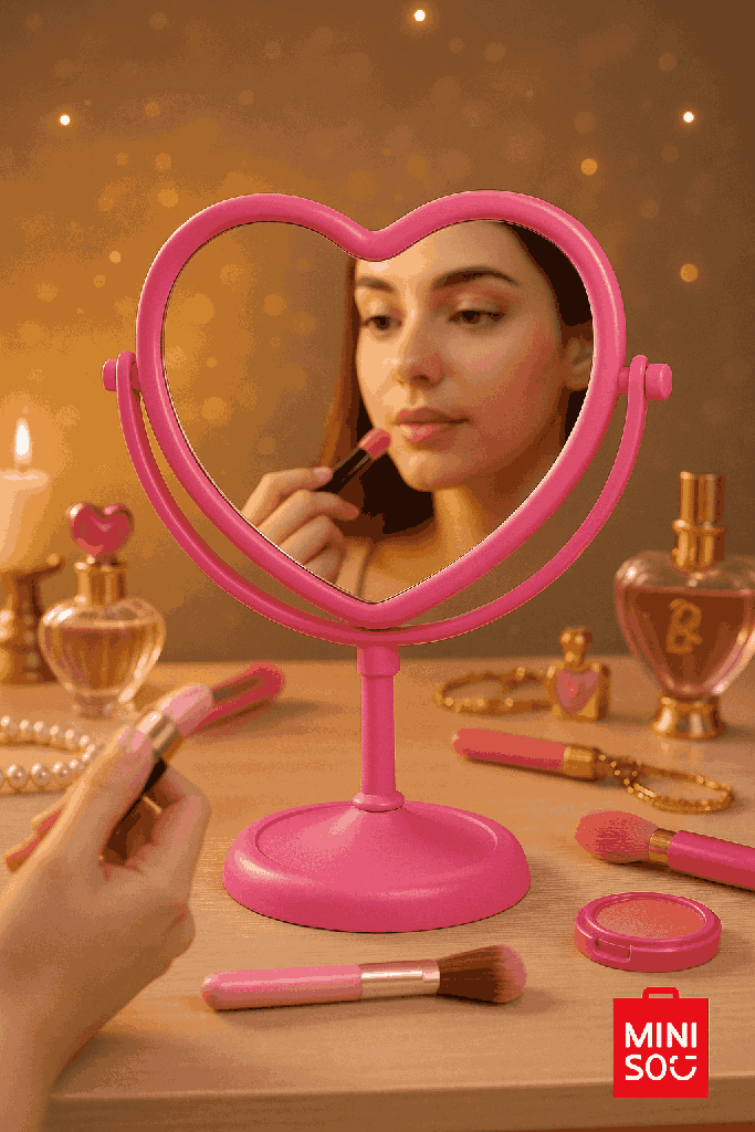 Barbie Shining Collection Heart Dual Sided Mirrer