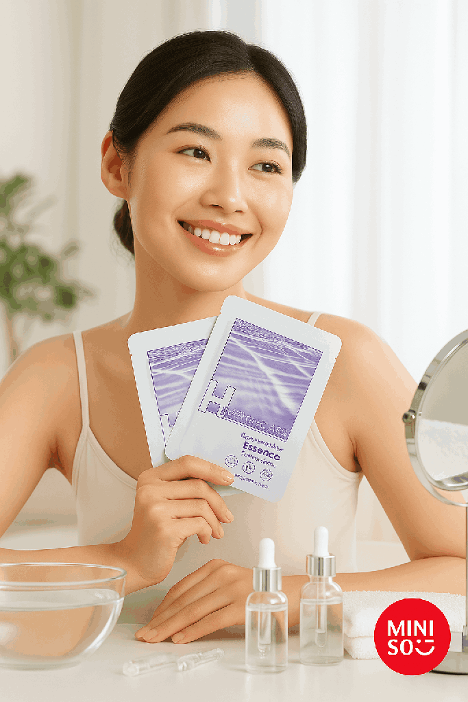 Miniso Essence Facial Mask(Hyaluronic Acid)Pack Of Too