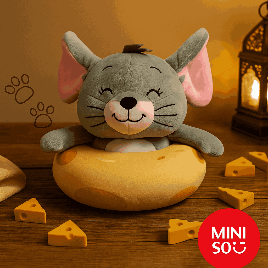 Miniso Tom & Jerry Cheese Collection Plush Toy 27cm(Taffy)