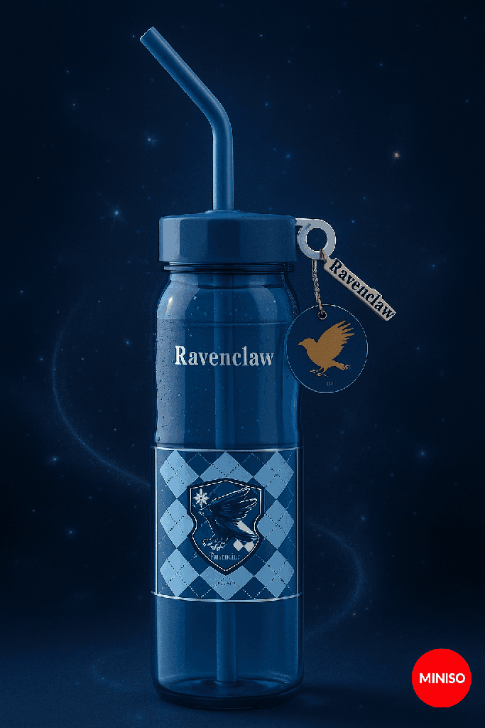 Harry Potter Plastic Tumbler With Straw(750ML)(Blue)