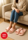 Women's Fashion Slippers (Pink)(Size 38) Miniso