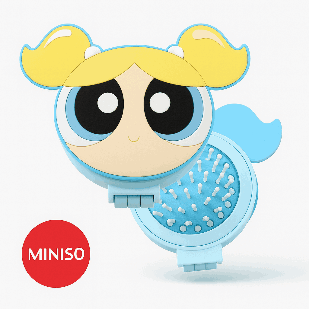 The Powerpuff Girls Collection Folding Mirror Brush(Bubbles)