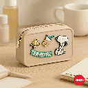 Snoopy Collection Silicone Cosmetic Bag (Beige) Miniso