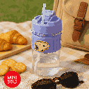 Snoopy Colorful Vintage Plastic Bottle With Dual Use Lid & Straw 650 ML