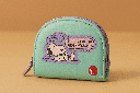 Snoopy Colorful Vintage Collection Semi-Circle Coin Purse (Green)