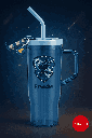 Harry Potter Plastic Tumbler With Straw(1250ML)(Blue)