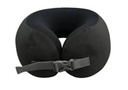 Solid Color Series Adjustable Memory Foam Neck Pillow (Black)