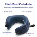 Compact Adjustable Memory Foam Neck Pillow (Navy)