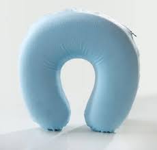 Dual Color Memory Foam U Shaped Neck Pillow (blue)