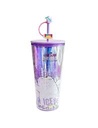 We Bare Bears Seaside Music Festival Double Wall Plastic Tumbler With Straw (800ML)(Ice B