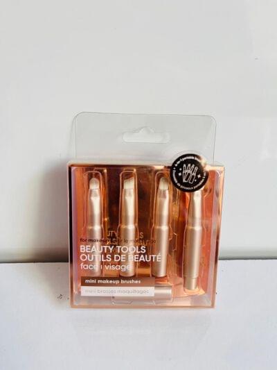 Peach Pink Mini Makeup Brushes Set(4 Pcs) Miniso
