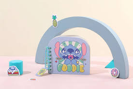 Disney Stitch Dinner Party Collection Pandant Holographic Wire-Bound Book (stitch 64 Sheets)