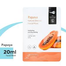 miniso natural beauty facial mask(papaya)Combo Pack