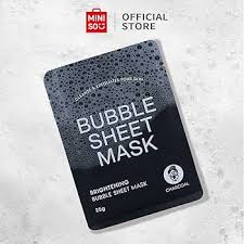 Miniso Brightening Bubble Sheet Mask(Charcoal)