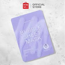 Miniso Brightening Bubble Sheet Mask (Blueberry)
