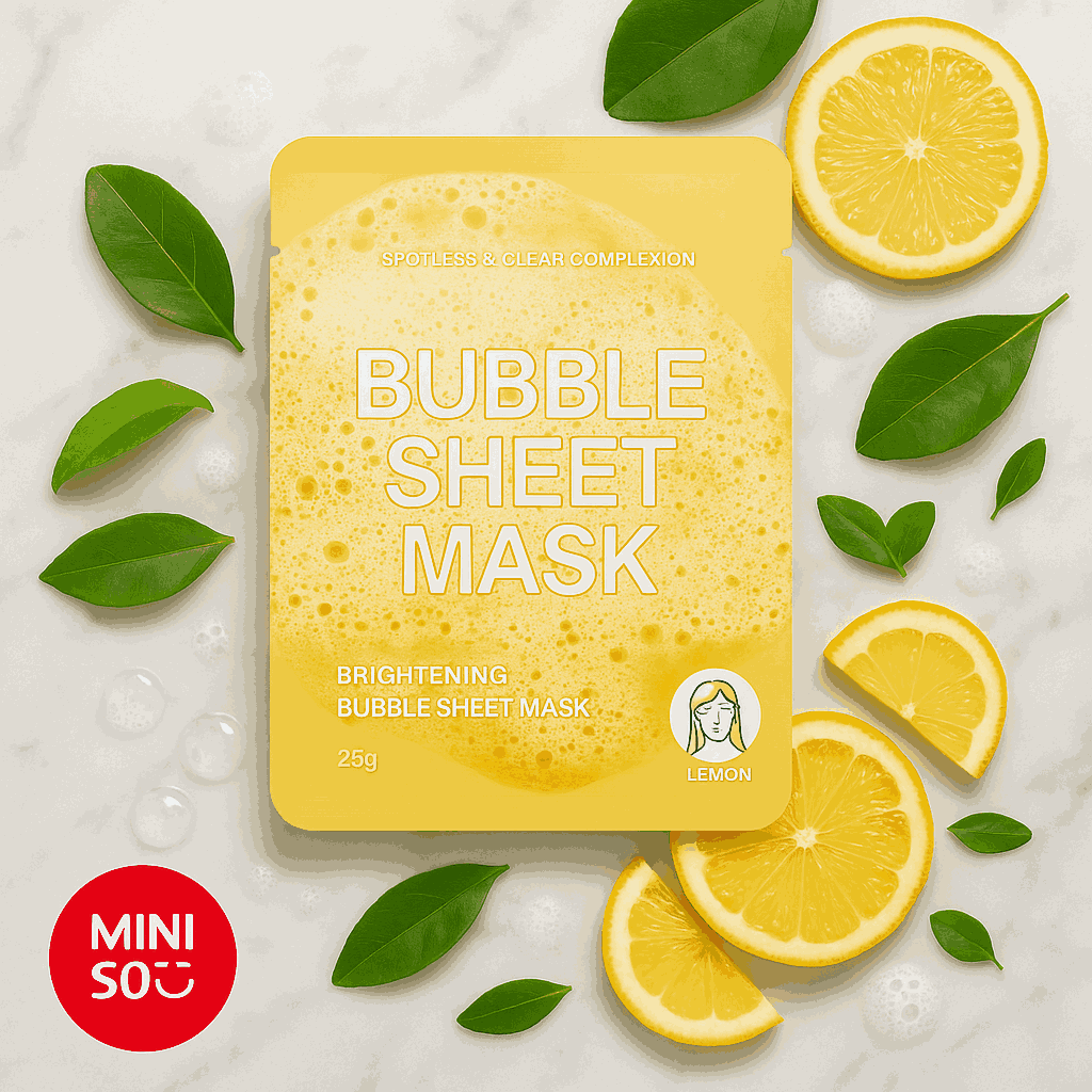 Miniso Brightening Bubble Sheet Mask (Lemon)