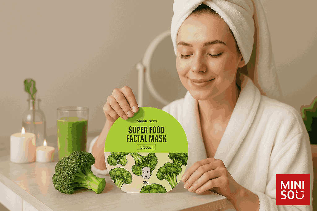 Miniso Vitamin Radiance Mask (Broccoli)Pack Of 2