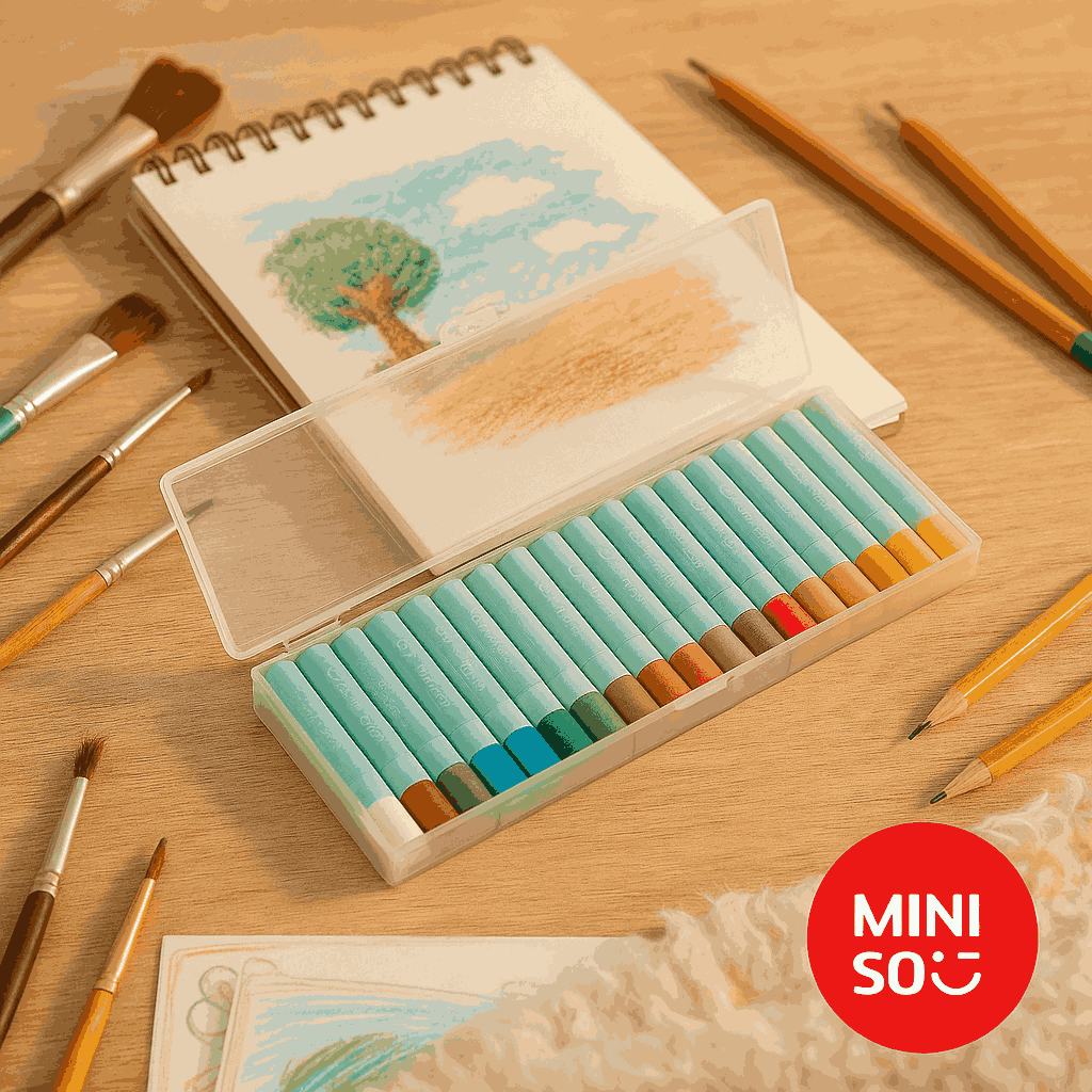 Oil Pastels Set (24 Colors)Miniso
