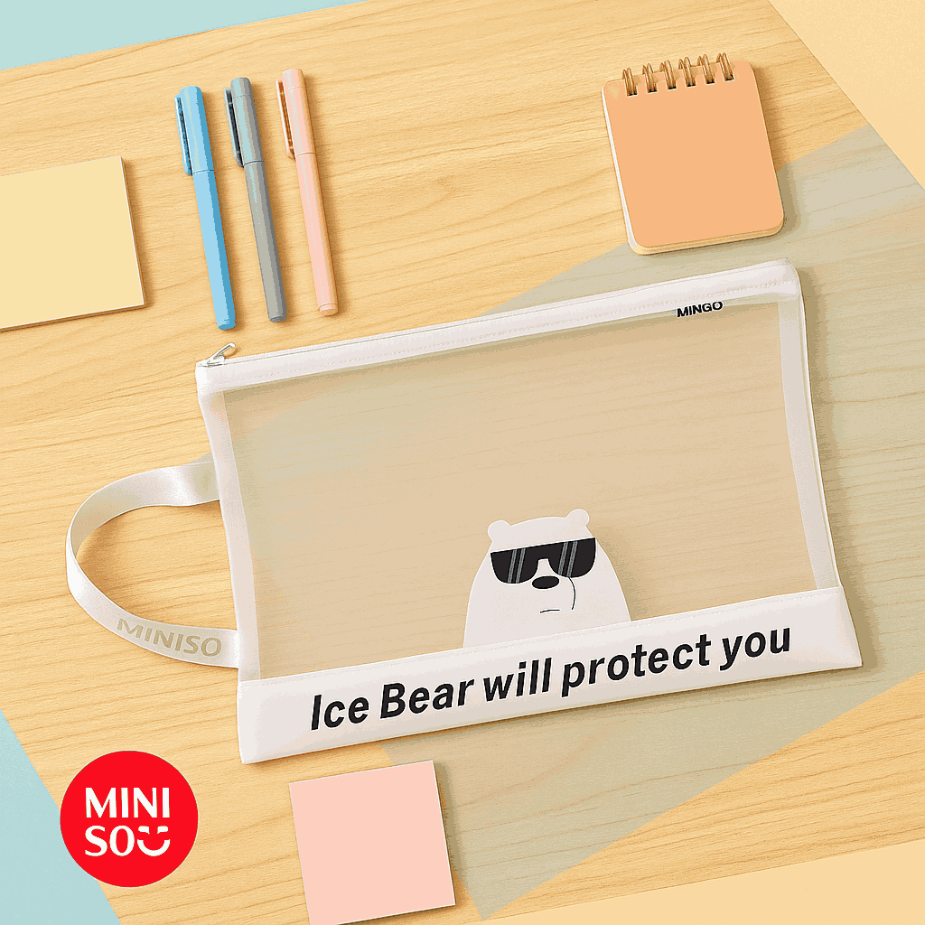 We Bare Bears -A6 Document Bag(Ice Bear)