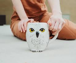 Harry Potter Owl Shape Ceramic Cup With Spoon (800ML)