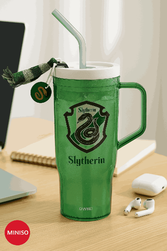 Harry Potter Plastic Tumbler With Straw(1250ML)(Green)