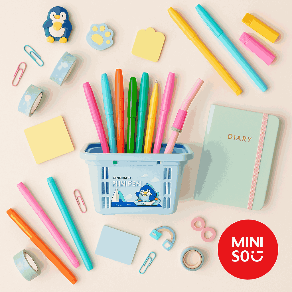 Mini Family Mini Pen Mini Basket Miniso