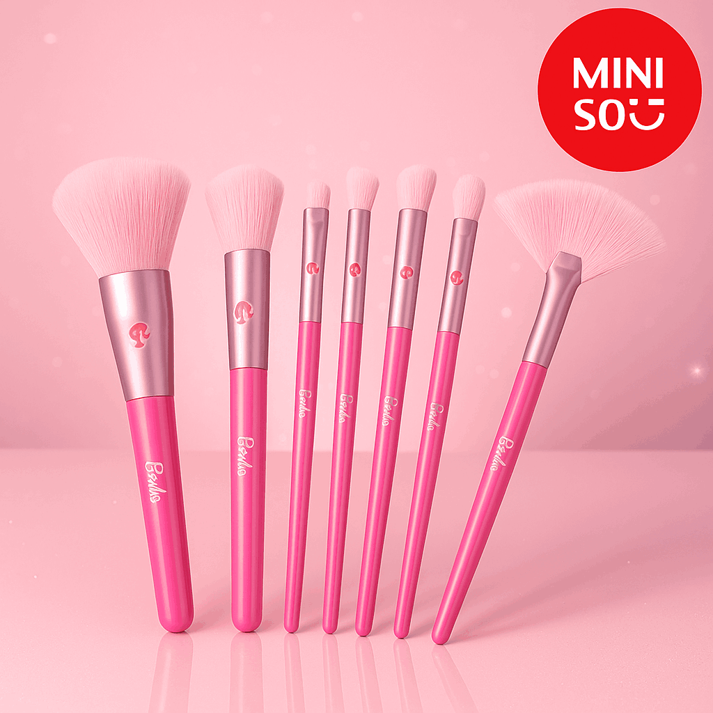 Barbie Collection Makeup Brushes Set (8 Pieces)
