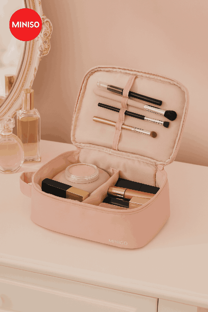 Travel Organizer Bag (Pink) Miniso