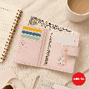 Flower Series Tri-Foil Women's Wallet (Light Pink) Miniso