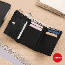 Women's Sweet Bunny Small Trifold Wallet (Black)