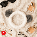 Silvery Gray Series Pom-Pom Headband Miniso