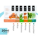 MINISO Face Mask for Glowing Skin, Anti Stay Late Tired Skin - Papaya & Seaweed Exfoliate, Nature Cucumber & Aloe vera Deep Moisturize, Honey Nourishing Cells, Rich Rice Vitamins Antioxidant 6Pcs