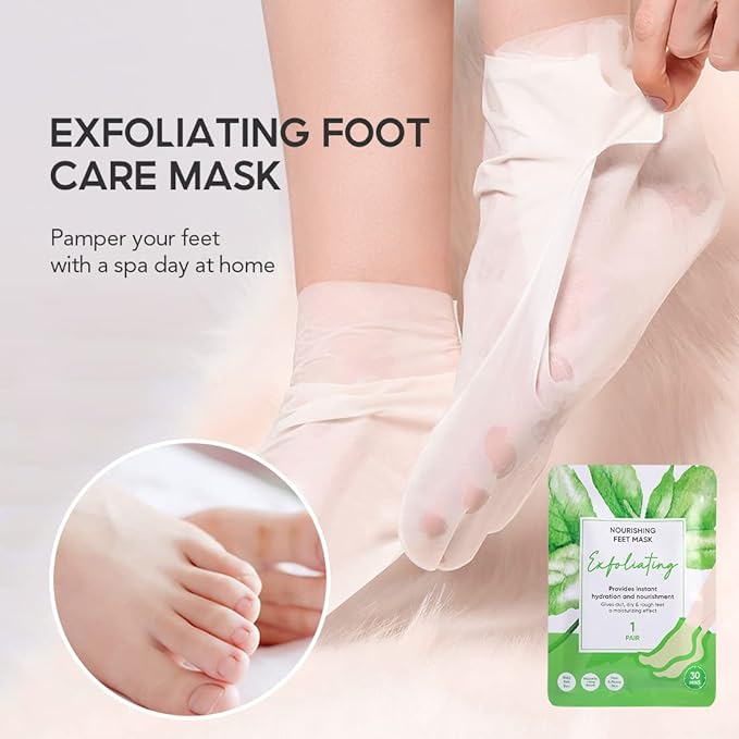 MINISO Foot Hydrating Socks Deep Exfoliating, Foot Peeling Mask for Winter Foot Spa Smooth Skin, 1 Pair