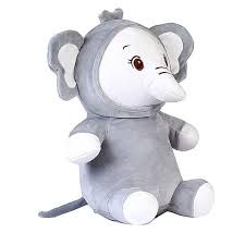 Sitting Elephant Plush Toy 30CM(GREY)