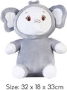 Sitting Elephant Plush Toy 30CM(GREY)