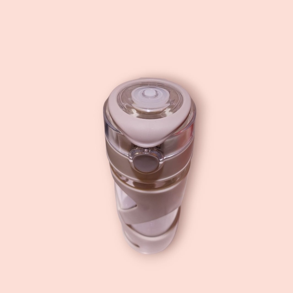 Hourglass Design High Borosilicate Glass Water Bottle (500mL)(White)