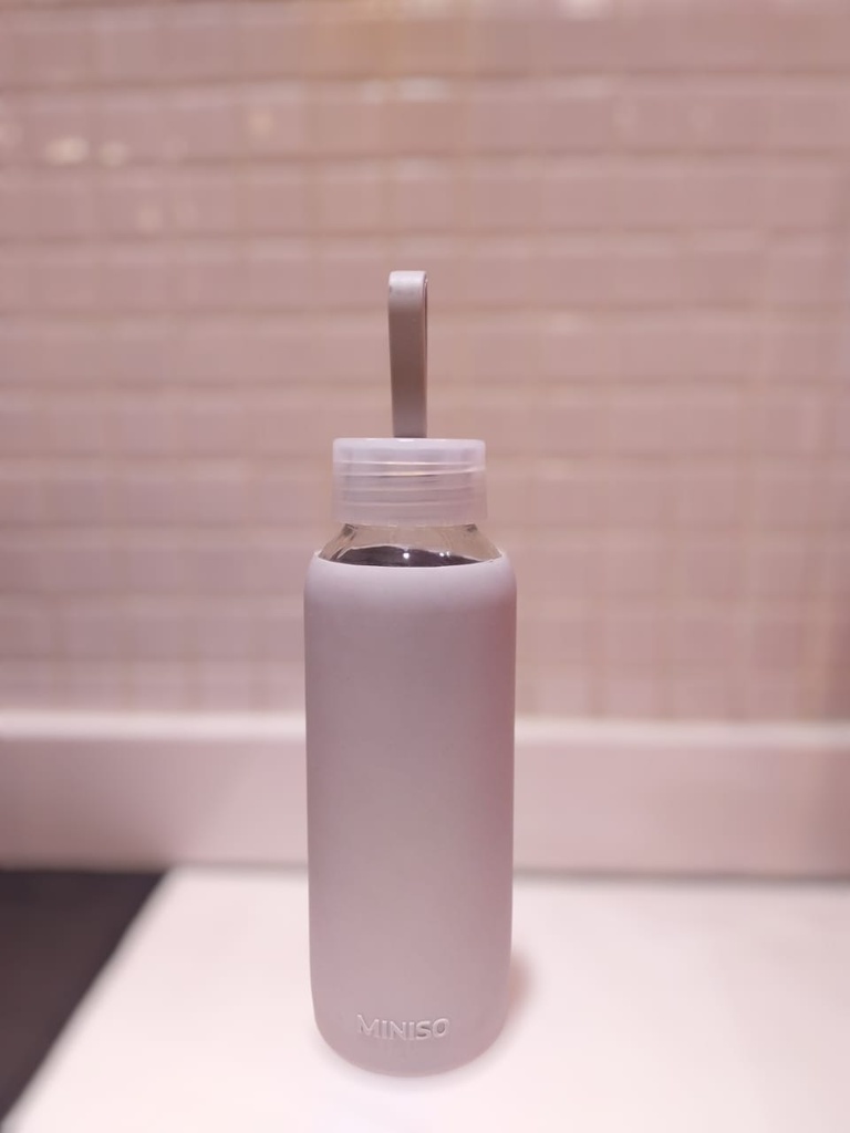 Glass Bottle with Silicone Cover 300mL(Gray)