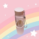HAPPY High Borosilicate Glass Bottle with Silicone Cover 370mL(Pure White)