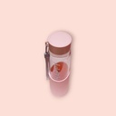 HAPPY High Borosilicate Glass Bottle with Silicone Cover 370mL(Pink)