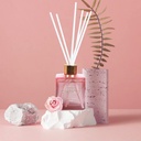 MINISO Glass Scent Diffusers,Home Fragrance Flameless Essential Oil With Diffuser Sticks,Fabulous Day Series(Rose Charming,Pink)