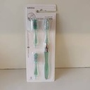 Toothbrush with Replaceable Heads (1 Handle & 3 Heads), Random Colors