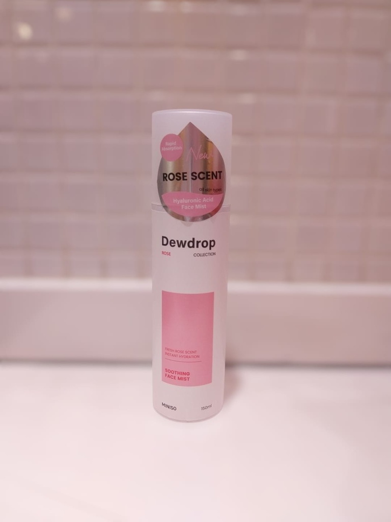 Miniso Dewdrop Collection Hyaluronic Acid Face Mist 150 ML(Rose)