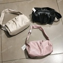 Pleated Handbag(Black)