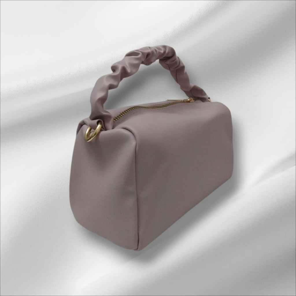 Pleated Crossbody Bag Pale Purple
