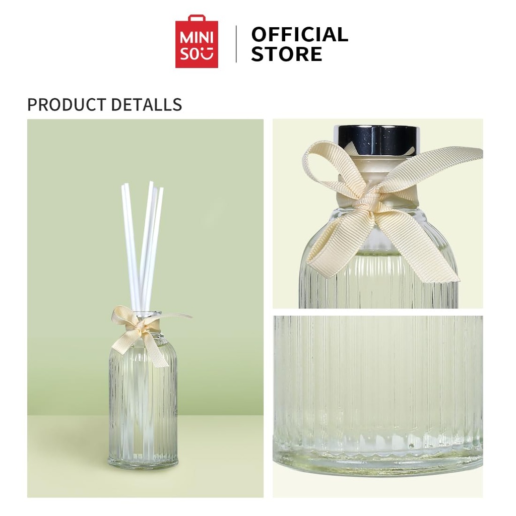 MINISO Lost in Garden Home Fragrance Flameless Essential Oil with Diffuser Sticks Room Freshener for Home, Bedroom, Living Room, Wild Flower