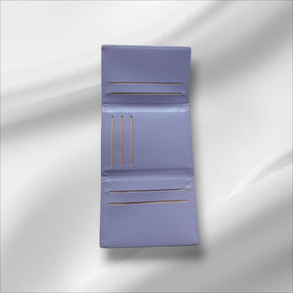Flower Series Tri-Foil Women's Wallet (Light Purple) Miniso
