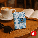 Flower Series Tri-Foil Women's Wallet (Blue) Miniso