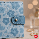 Flower Series Tri-Foil Women's Wallet (Blue) Miniso