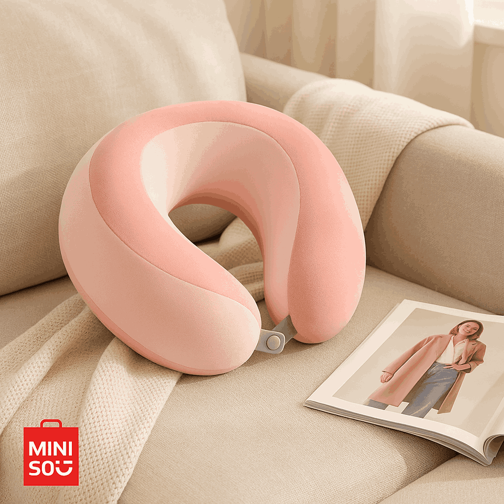Dual Color Memory Foam U Shaped Neck Pil Miniso